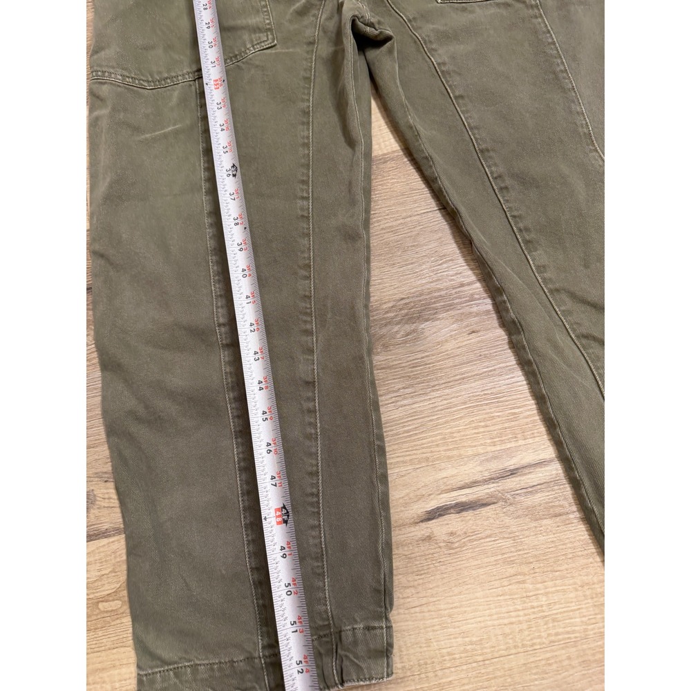 We The Free Free People Olive Green Cotton Twill Slouchy Overalls Jumpsuit M - Picture 8 of 8